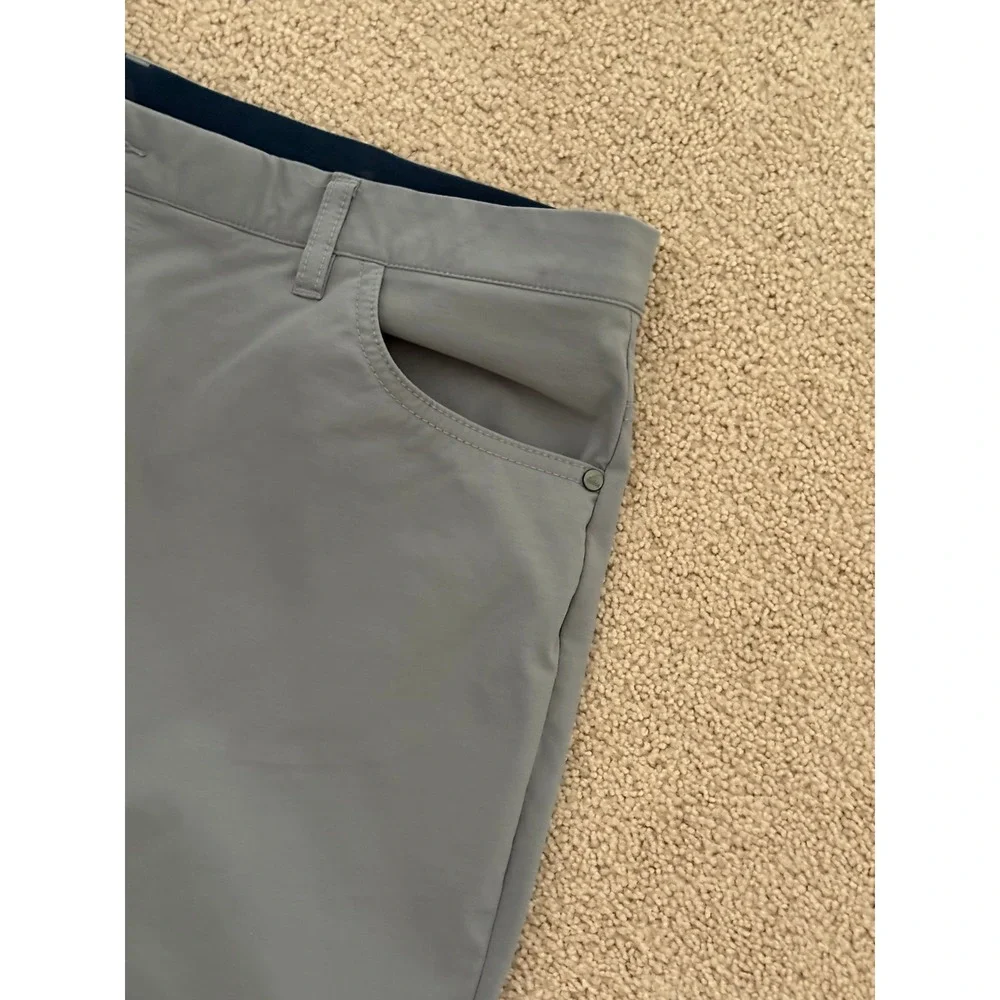 Adidas Mens Golf Go-To 5 Pocket Pants Tapered Fit 38x34 Grey Primegreen Stretch